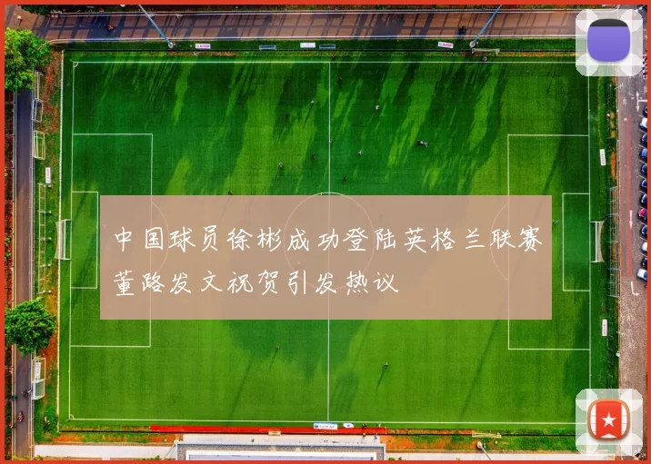 中国球员徐彬成功登陆英格兰联赛董路发文祝贺引发热议